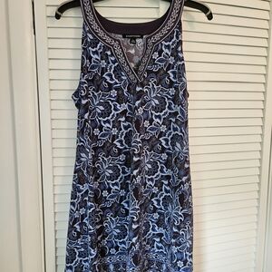 41 Hawthorn Purple and Blue Patterned Blouse
